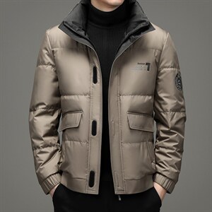 羽绒服男爸爸冬装外套灰鸭绒中年男冬款加厚外套YYYR062132-P275图片