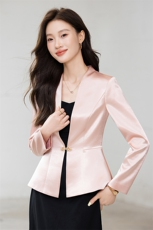 现货2025早秋新款醋酸缎面气质西装短款小外套女，女装短外套，时尚风爆
