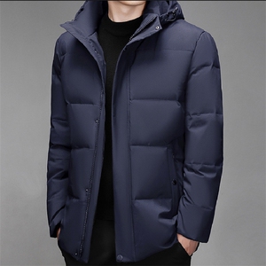 中老年羽绒服男中长款爸爸装冬季白鸭绒加厚父亲爷爷装6808-P140图片