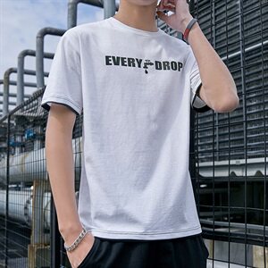 夏季短袖T恤男士宽松潮牌打底衫上衣服纯棉半截袖体恤insT604图片