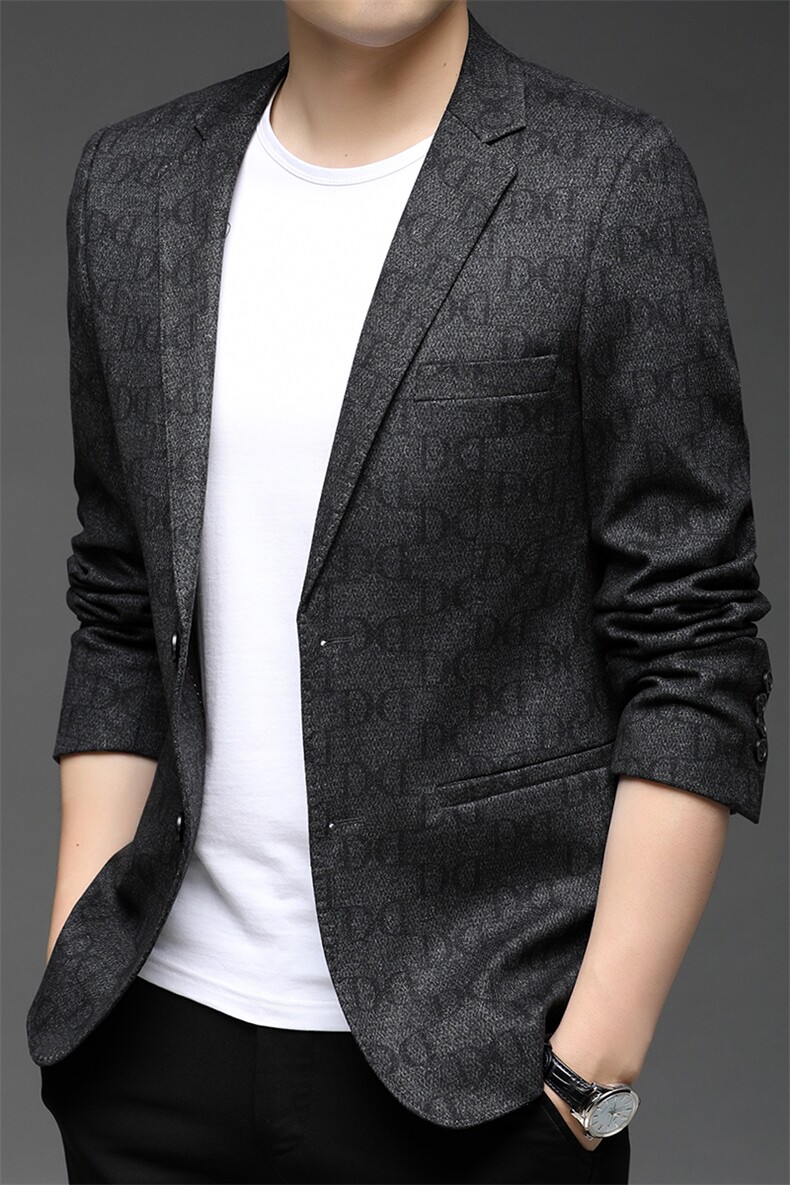 秋季男装商务休闲西服中年纯色单西外套上衣宽松外套HB21826-P160,男装西服,电商B212（原钱塘6029）