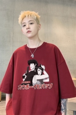 纯棉短袖T恤男士夏季宽松卡通印花半袖上衣服D328-T2458-P20，男装T恤，电商D328