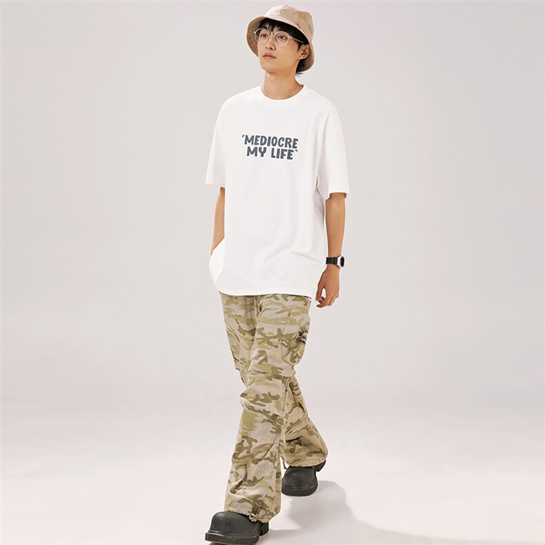 2024夏季新款男装日系潮牌纯棉印花圆领宽松短袖休闲T恤T952-F39,男装T恤,电商A101（原外27）