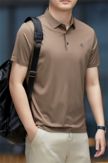 男装短袖T恤男2023夏季新款纯色翻领POLO衫中年商务休闲体恤上衣，男装Polo衫，电商B212（原钱塘6029）