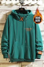 货足支持各种活动8XL-M连帽加绒卫衣男2023冬新款加肥加大码控98，男装卫衣，钱塘717(原712)