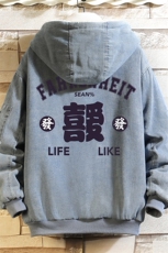 牛仔外套男大码加厚加绒衣男羊羔毛服男砖墙NM53256-P140，男装棉衣，电商A040A