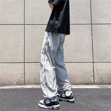 夏季薄款工装裤男宽松速干户外冲锋裤设计感休闲裤潮，男装休闲裤，星座410-7
