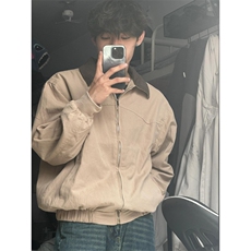 【有货】美式复古短款工装外套男春秋cleanfit夹克Y185CC-特P75，男装夹克，星座1007（原301D）