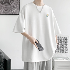 已注册/夏季新款内景清新雏菊短袖T恤男潮宽松打底衫DT00465/P25，男装T恤，电商B316
