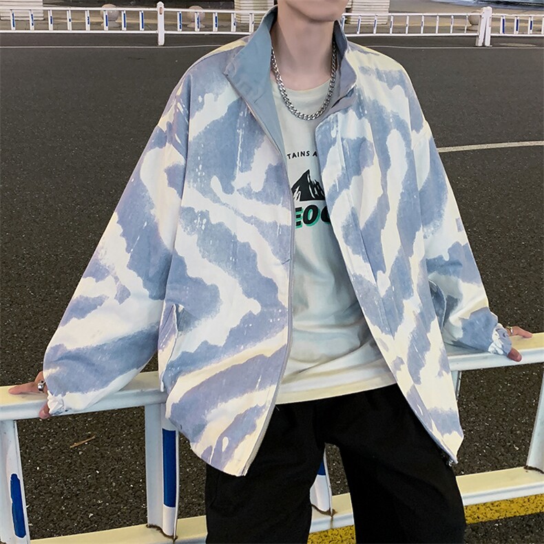 港风两面穿外套女春秋炸街宽松学生百搭休闲棒球服ins潮JK022-P48,男装夹克,星座308B-1