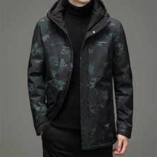 2023冬季新款商务休闲连帽迷彩休闲时尚羽绒服外套男LYC2085-P270，男装羽绒服，电商B212（原钱塘6029）