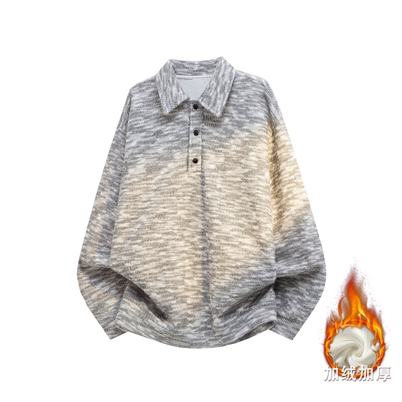 WY10189-特批45 加绒特P50 美式重磅复古简约套头宽松大码卫衣男图片