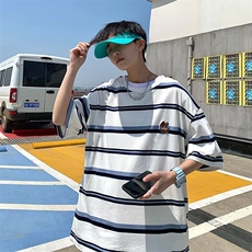 五分袖T恤城市风貌潮流男圆领潮牌水洗夏季ins标准体恤ST070-P26，男装T恤，星座412-2