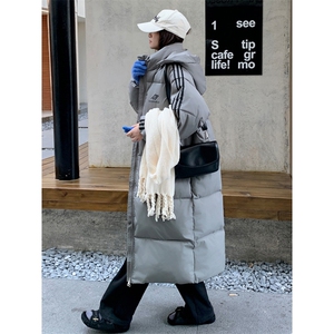 羽绒服女中长款2025冬季新款活帽韩版bf宽松ins外套棉服C601-P120图片