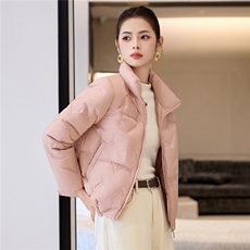 秋冬短款轻薄立领羽绒服女2025新款户外健身鸭绒防风棉服，女装羽绒服，阿舍尔精品