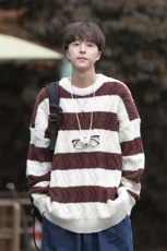 cityboy！条纹毛衣男士加厚麻花线衣男针织衫男XH03-P60，男装针织衫/毛衣，电商B367