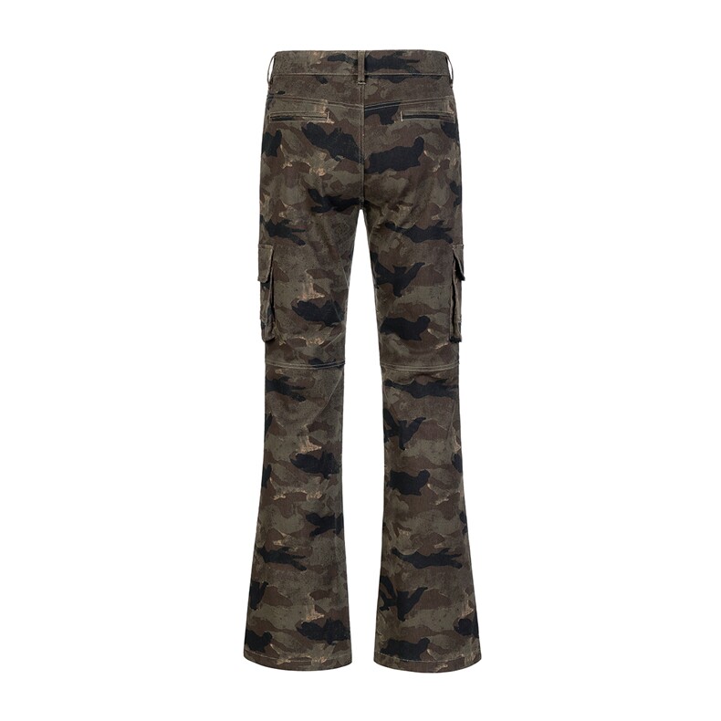 现货迷彩工装修身微喇S-5XL大码牛仔裤男78011特P45控78立体白底，男装牛仔裤，星座227-7