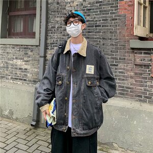 工装纽扣牛仔夹克衫秋季轻熟风男装衣服男韩版潮流帅气青少年外套图片