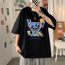DX17077-P20纯棉短袖t恤男大码半袖打底衫宽松体恤衫海报风，男装T恤，电商A040