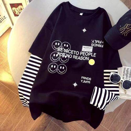 春款上新假两件T，女装，一杭