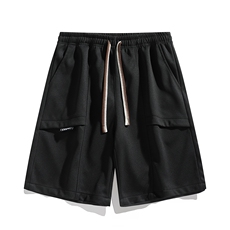 新款五分短裤男日系白底夏季休闲百搭纯色运动短裤CK2406-P27控48，男装牛仔裤，星座717