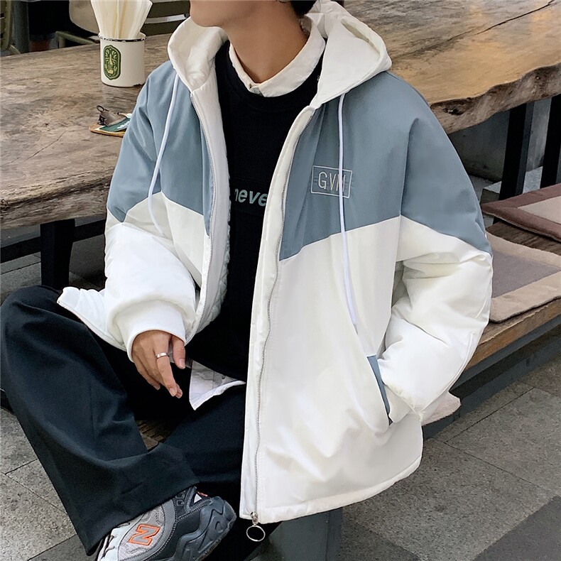 外景情侣冬季宽松百搭冲锋棉衣男港风连帽棉服男外套7786P60控98,男装棉衣,星座226-1