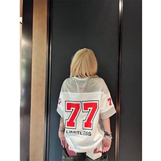 【网图现货】美式宽松拼接棒球服短袖T017/P40，男装T恤，星座205-3