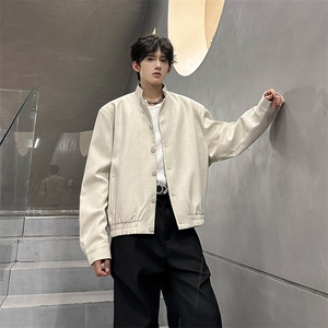现货  纯色个性立领小夹克男外套  A071-3312-P98图片