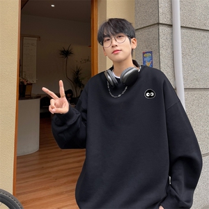 ！ 圆领卫衣男装港风长袖T恤男外套男WY192-P28图片