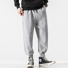 K12099-P40加绒P50束脚纯运动裤男士休闲裤大码宽松卫裤男，男装休闲裤，电商A040A