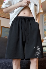 夏季冰丝薄款印花裤时尚休闲运动五分短裤男XT2424-TP25控价38，男装休闲裤，电商A102-1