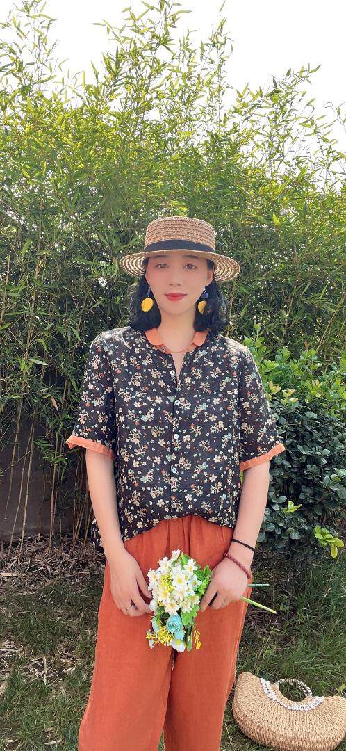 纯苎连衣裙小衫裤子裙子衬衣 时尚风 风淑女风休闲风，女装连衣裙，川哲