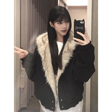 美式复古毛领棉服外套冬季新款百搭宽松加厚保暖棉袄M201-P85，男装棉衣，星座308B-2