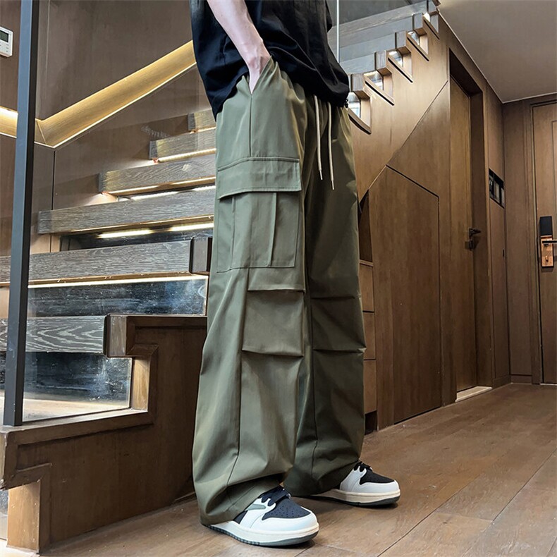 户外冲锋裤男夏季大口袋工装裤子男潮流宽松休闲裤Q29100-P35，男装工装外套，星座610（原A335）