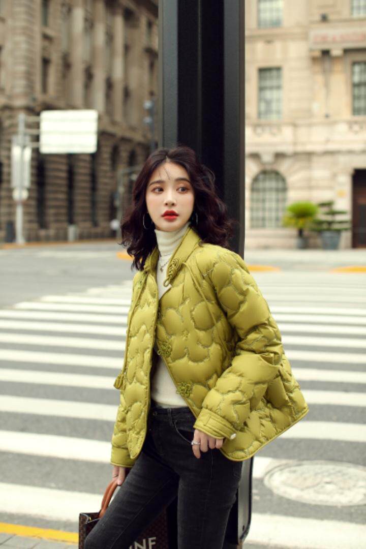 中式小立领风轻薄羽绒服（90绒），女装羽绒服，卡西姆