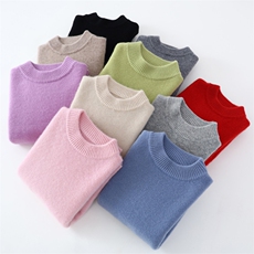 儿童羊毛衫男孩半高领毛衣女童装秋冬套头宝宝加厚羊绒针织打底衫，童装儿童羊毛衫，乐贝童装