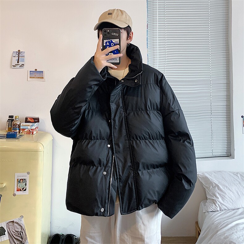 新款港风中性风PU皮棉衣立领棉衣男外套225-2-20503-P115图片