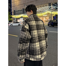 秋季新款男士格子夹克韩版简约外套上衣服A071-JK111-P125，男装夹克，电商A071