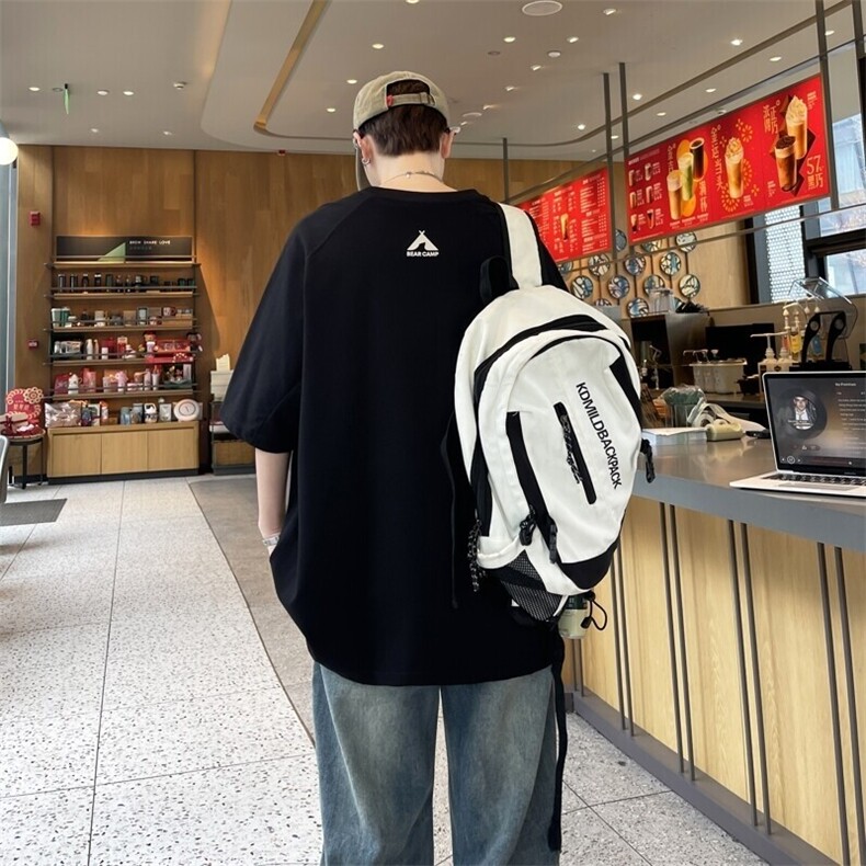 25163-特P50二开简约短袖痞帅圆领短袖t恤男青少年重磅潮牌打底衫,男装T恤,电商D310B