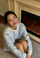 2026年秋季时尚百搭通勤简约休闲圆领青花瓷，女装羊毛衫，美轩羊绒