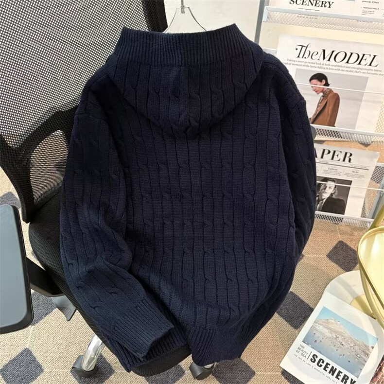 连帽套头毛衣时尚宽松针织打底衫毛线衣男士外穿高级感6511P63,男装T恤,星座410-2