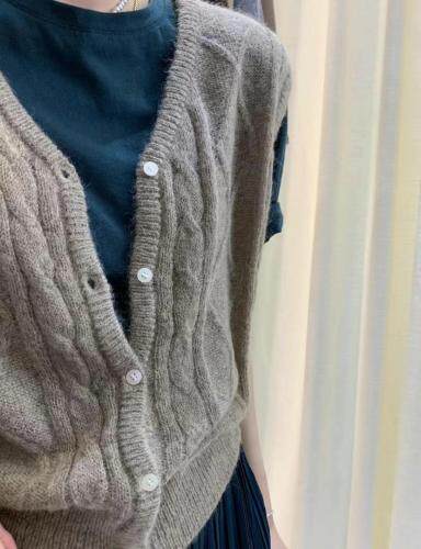 羊绒马海毛开衫，14个色系，其它，曼述