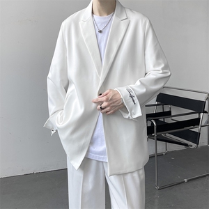 西服男韩版潮流刺绣帅气2025秋冬季新款ins宽松百搭外套W3227-P62图片