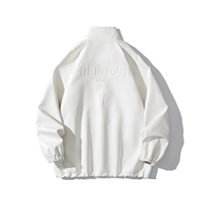 1鳄鱼纹可拆卸胸针后片四芒星钢印大码M-5XL夹克JK77750P85控118，男装夹克，星座226-2