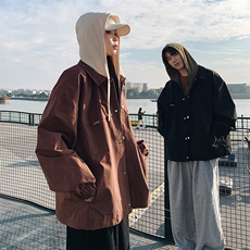 JK9968P85港风连帽假两件宽松百搭夹克外套，男装夹克，星座1204-3