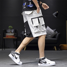 2023夏装新款青少年休闲拼接工装短裤五分裤男B221-DK19-P45，男装休闲裤，电商B221