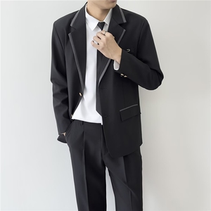 日系学院风三粒扣西服jk西装外套学生班服图片