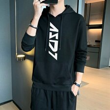 2021春秋季新款连帽卫衣男士宽松潮流百搭潮牌ins炸街DF174T，男装卫衣，电商A102