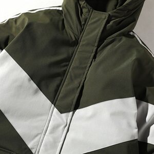 709-MY10-P135 20冬款 冬季白底潮流加厚工装拼色连帽棉服外套男图片