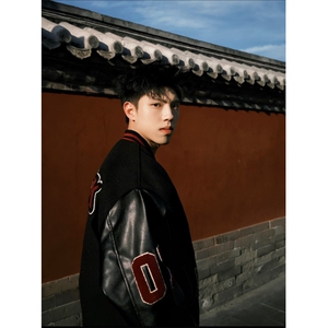 706-1-JK1008-P65  特P  现货  秋季美式复古刺绣棒球服夹克外套图片
